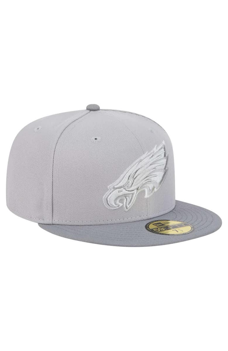 New Era Men's New Era Gray/Graphite Philadelphia Eagles Iron Cloud 59FIFTY Fitted Hat, Alternate, color, Gray
