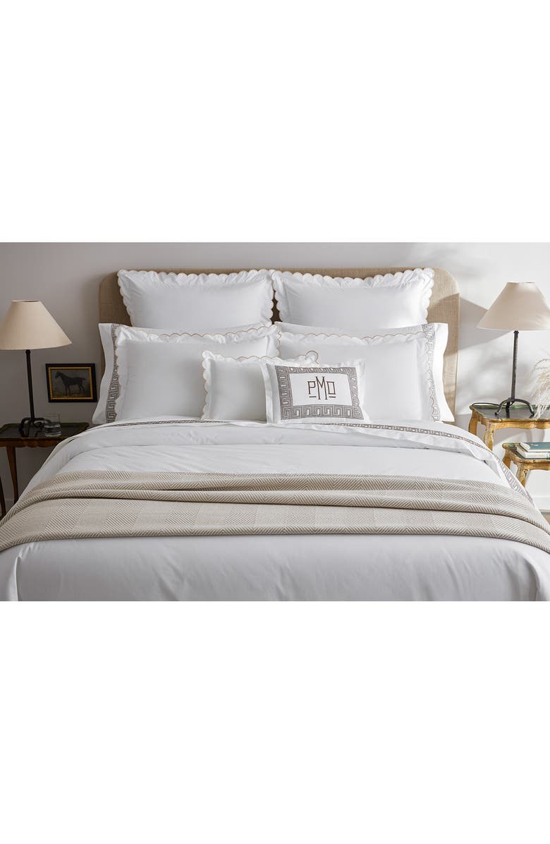 Matouk Leo Fringed Throw Blanket, Alternate, color, 