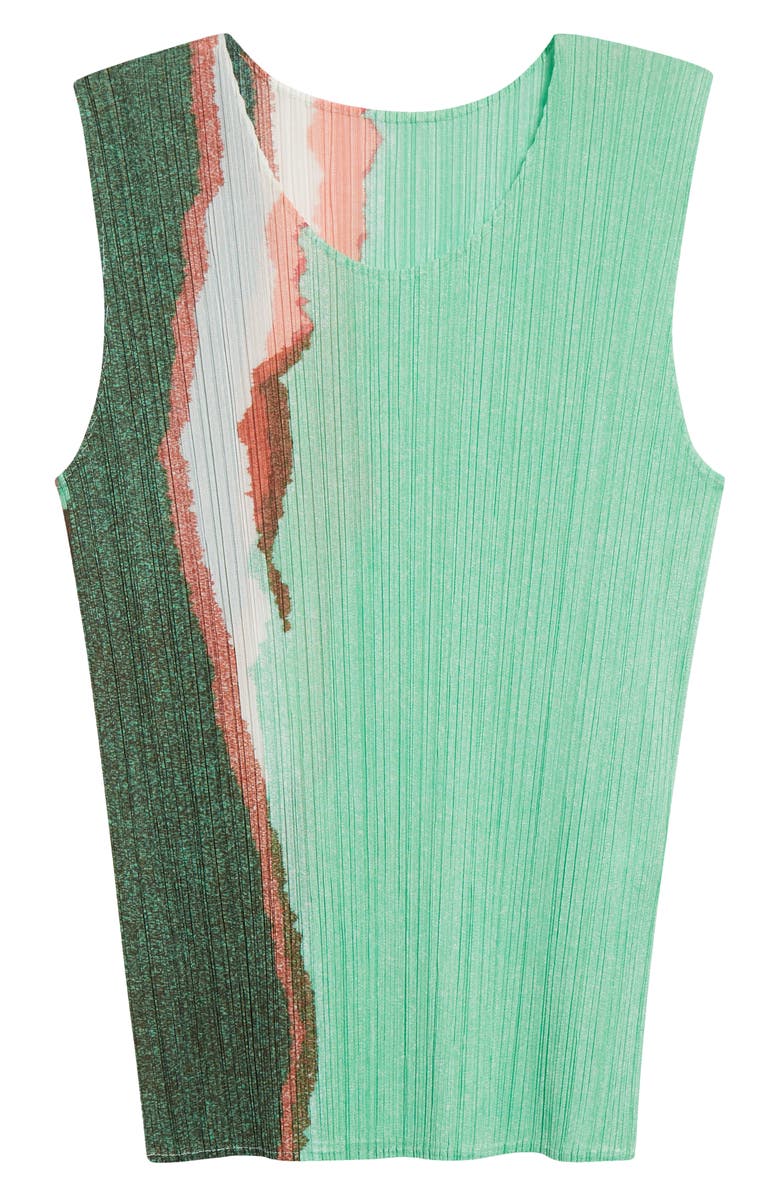 Pleats Please Issey Miyake Grainy Colors Pleated Sleeveless Top, Alternate, color,