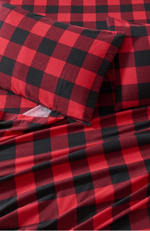 Woven & Weft Buffalo Check Cotton Flannel Sheet Set