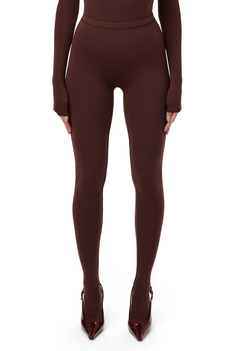 Closed Toe Leggings, Main, color, CHOCOLATE