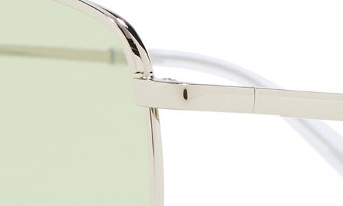 Le Specs The Duke 57mm Aviator Sunglasses In Silver