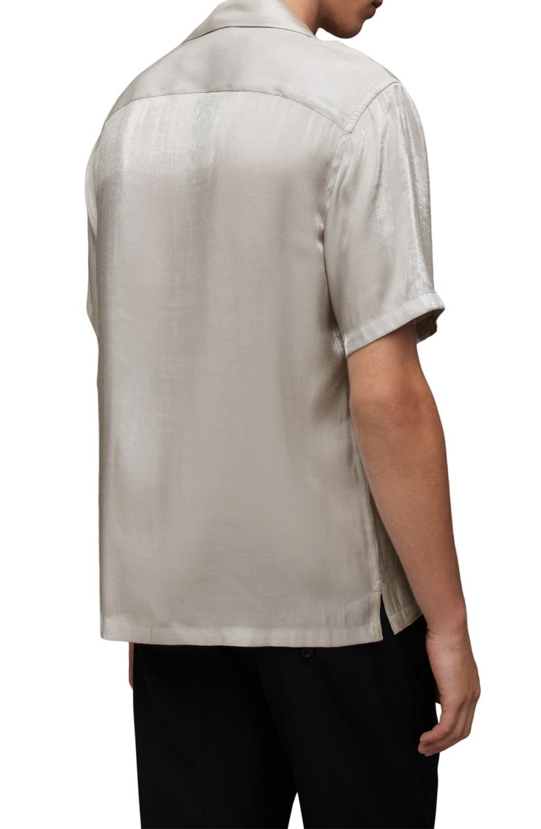 AllSaints Duran Camp Shirt, Alternate, color, Moon Mist