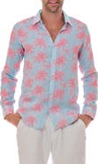 RANEES Linen Palm Button-Up Shirt