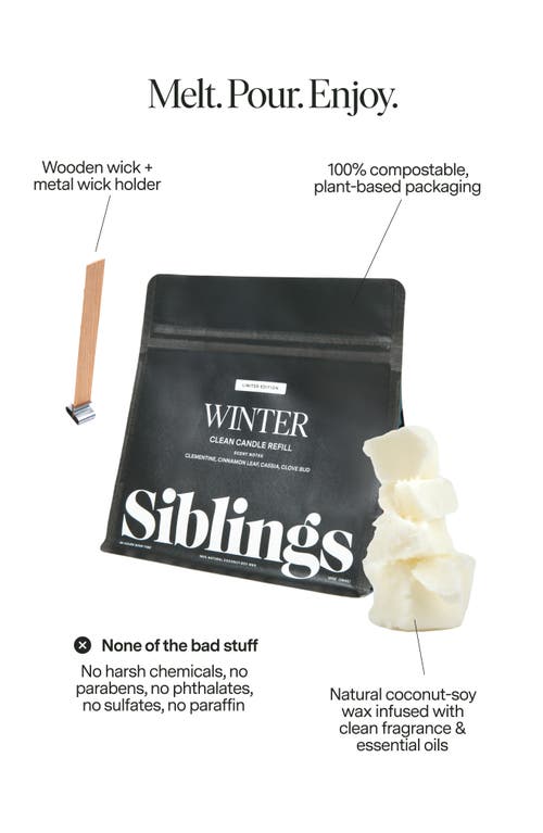 Siblings Winter Candle Refill In Gray