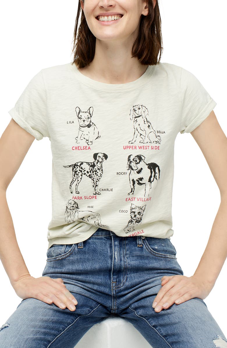 J.Crew City Dogs Slub Cotton Tee, Main, color,