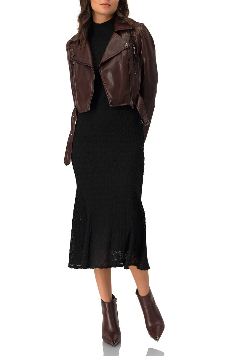 IVONNE Knitted Midi Dress, Alternate, color, Black