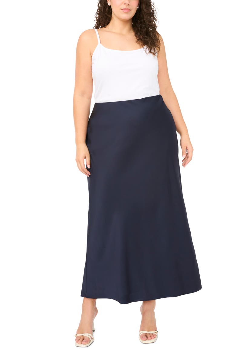Pull On Maxi Skirt, Alternate, color, BARITONE BLUE