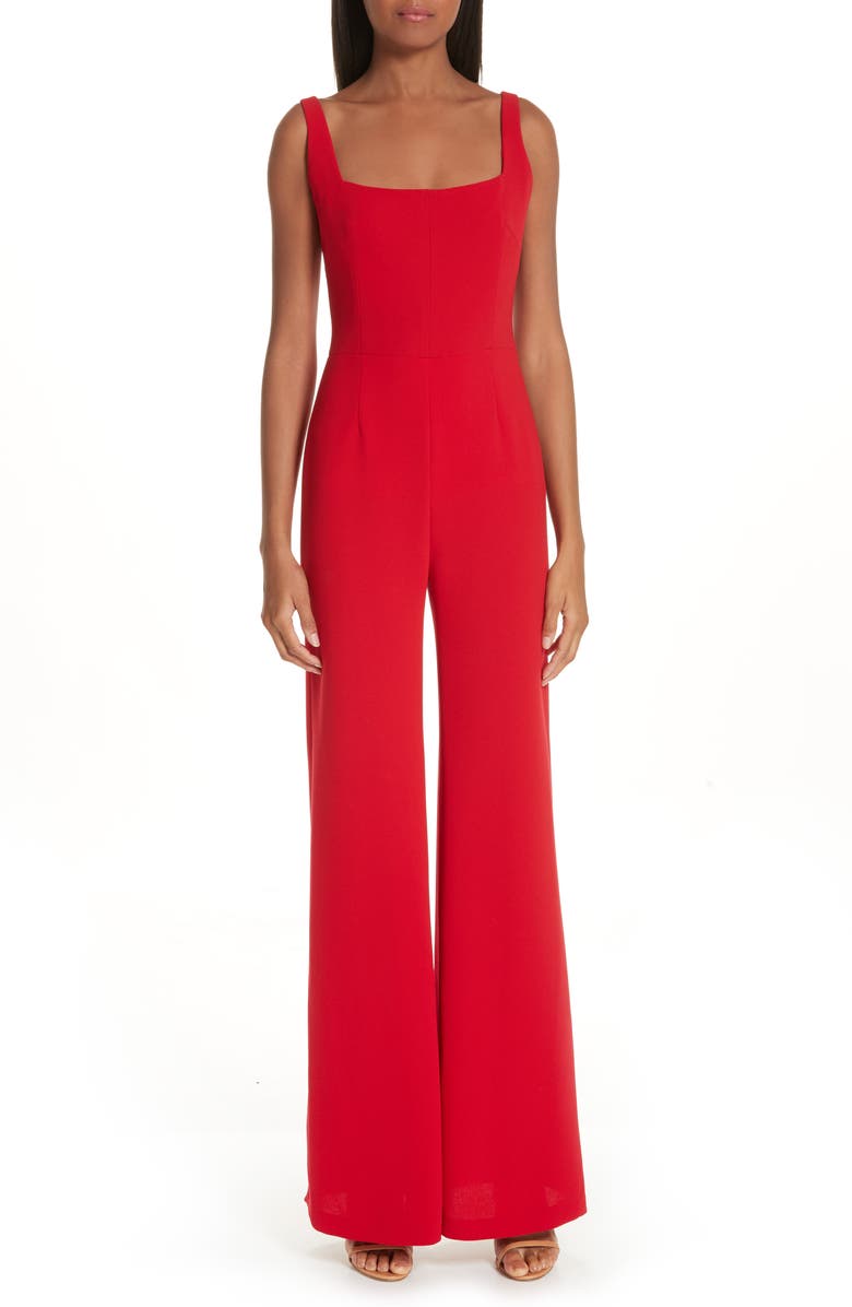 Galvan Sunrise Crepe Wide Leg Jumpsuit, Main, color,