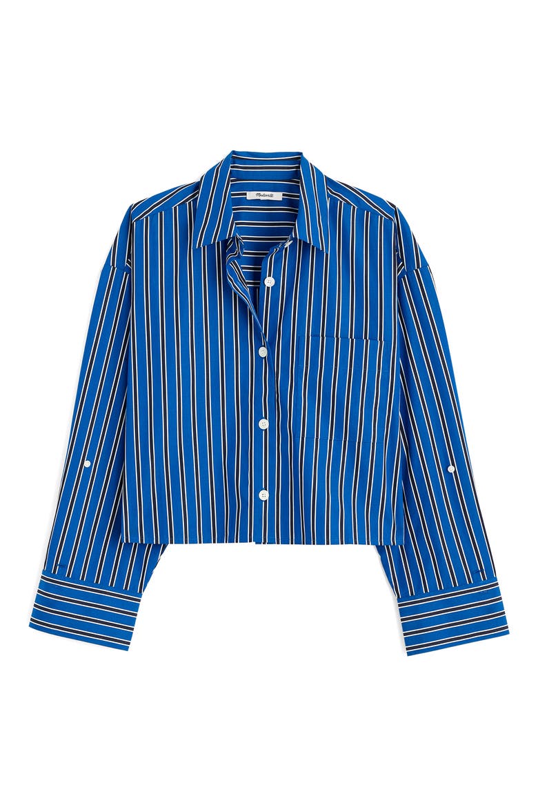 Straight Hem Poplin Shirt, Alternate, color, RIVIERA COAST GROUND