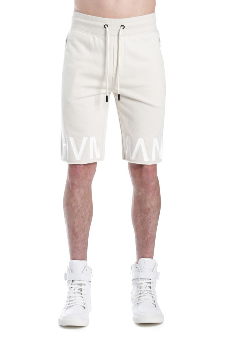 Logo French Terry Sweat Shorts, Main, color, CREAM
