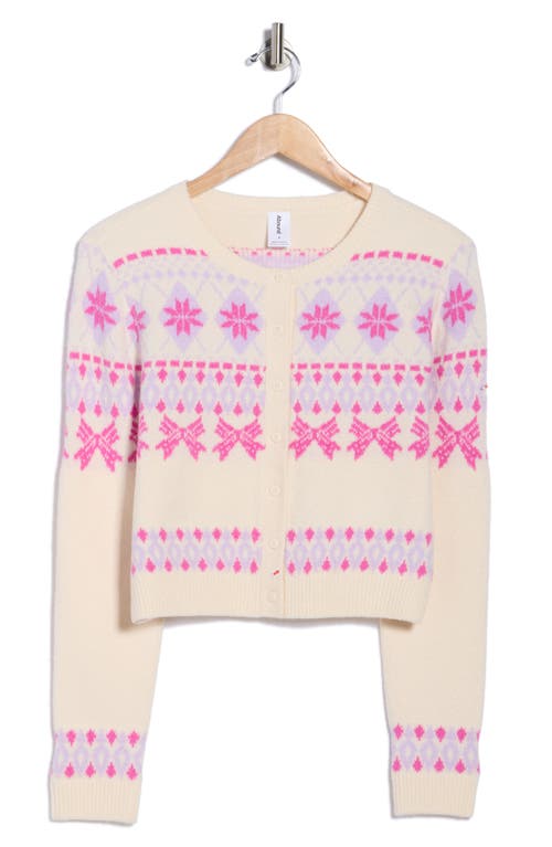 Abound Fair Isle Cardigan In Gold