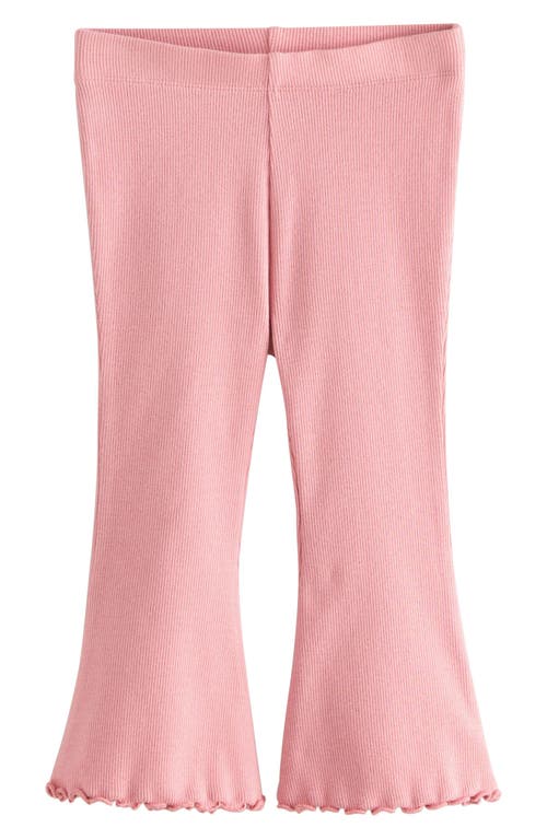 Next Kids' Floral Long Sleeve Cotton T-shirt & Flared Leggings Set In Pink