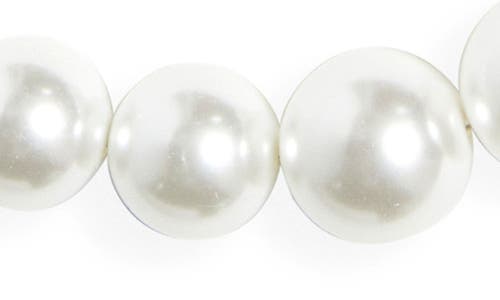 Sandy Liang Poison Graduated Faux Pearl Necklace In White