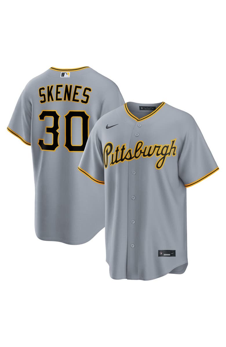 Nike Men's Nike Paul Skenes Gray Pittsburgh Pirates Road Replica Jersey, Main, color, Gray