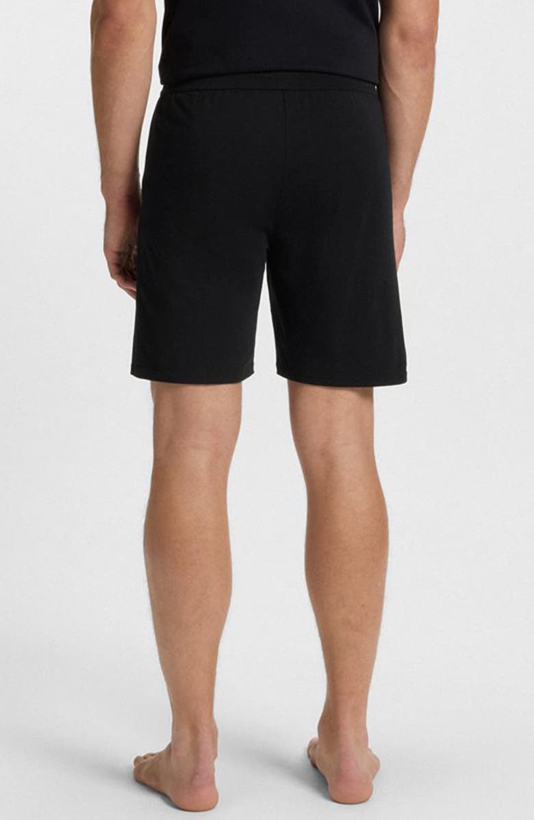 BOSS Unique Stretch Cotton Pajama Shorts, Alternate, color, Black