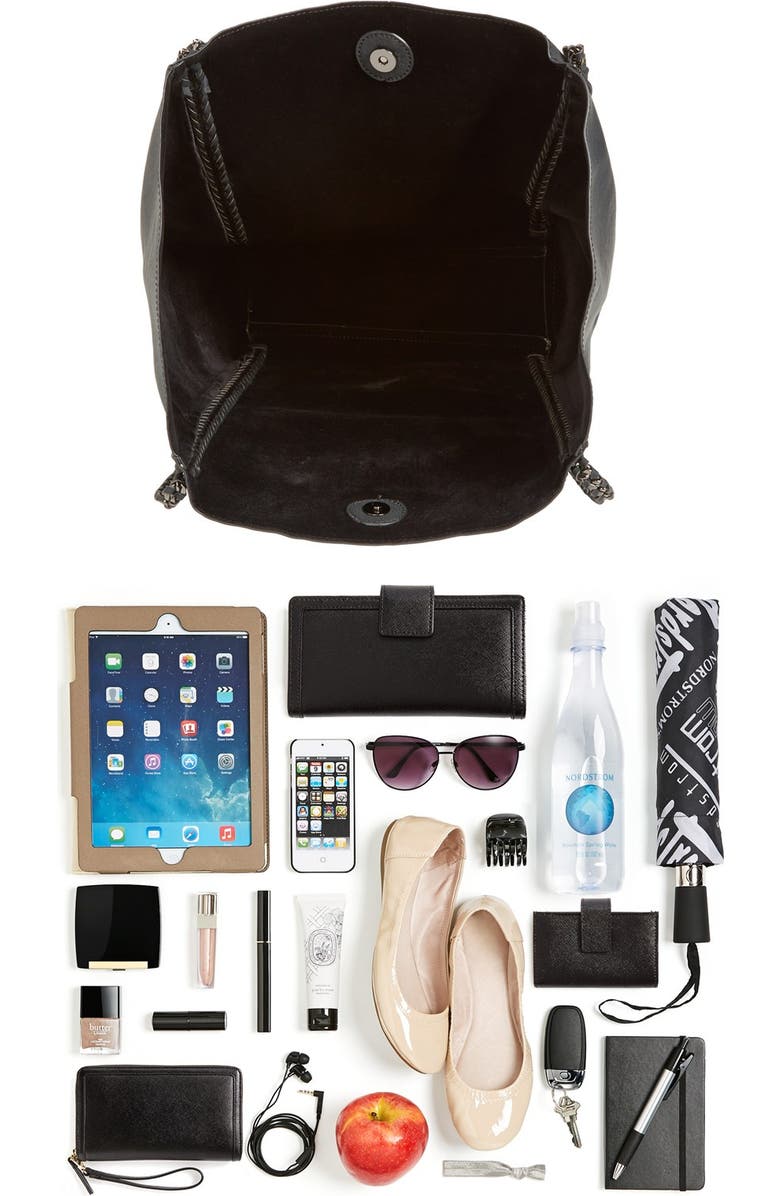 Phase 3 Chain Faux Leather Tote, Alternate, color,