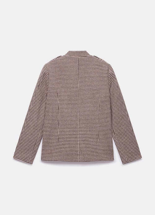 Mint Velvet Checked Military Jacket In Brown