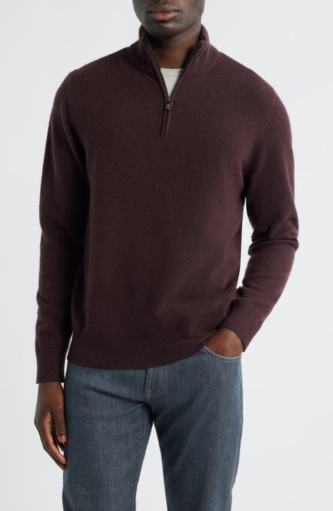 Quarter Zip Cashmere Sweater