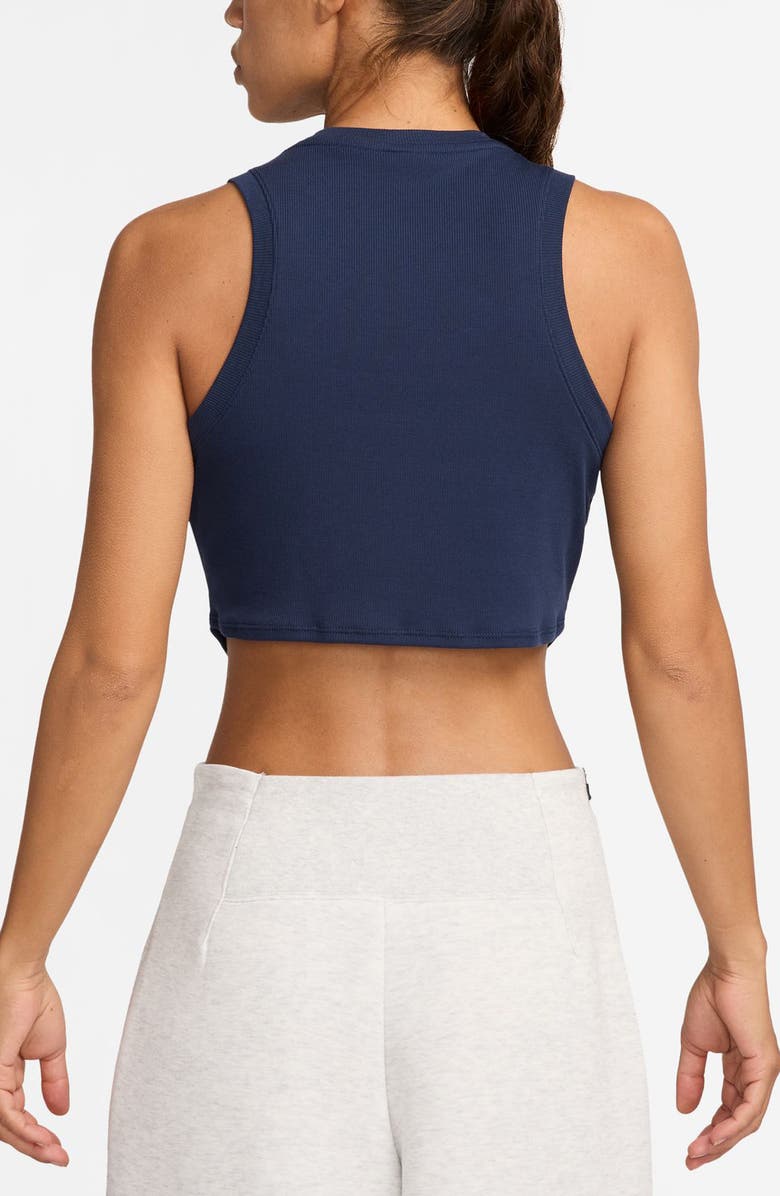 Nike Sportswear Essential Rib Crop Tank, Alternate, color, Midnight Navy/ Sail