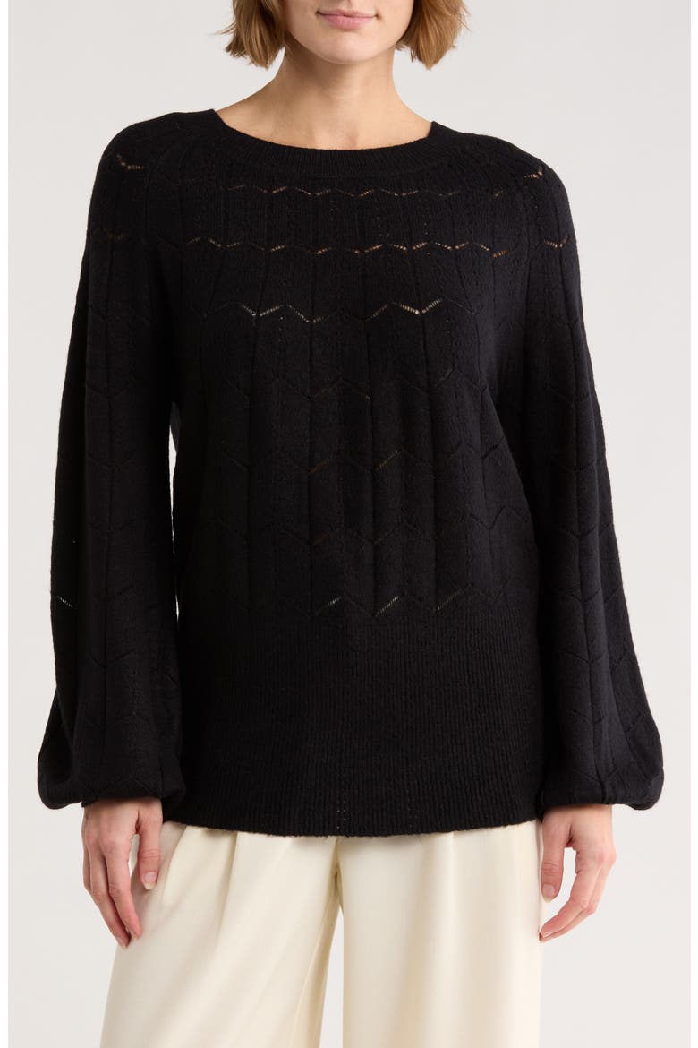 Knit Sweater, Main, color, BLACK
