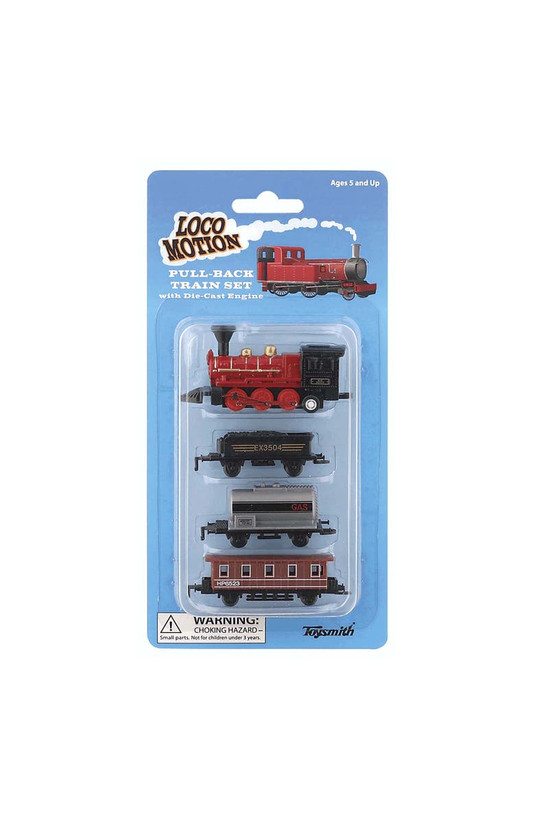 Toysmith Mini Pullback Train Set, Main, color, Multicolored
