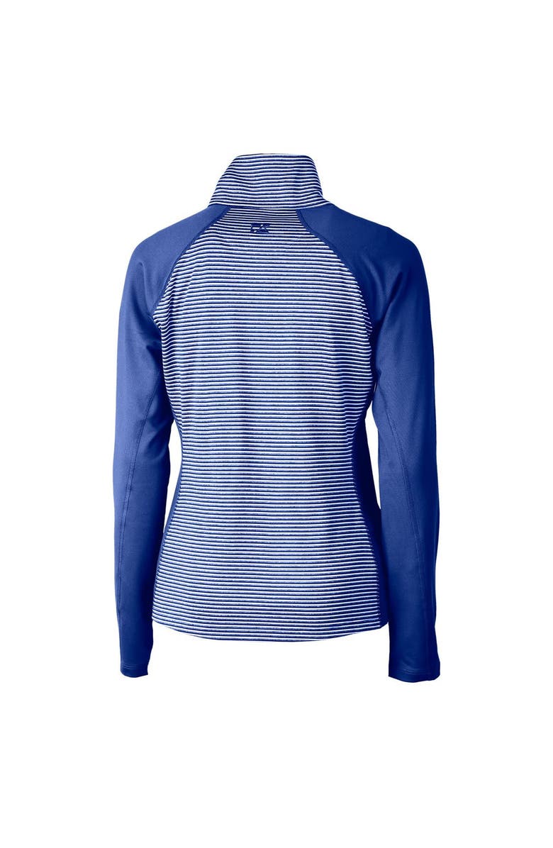 Cutter & Buck Women's Cutter & Buck Royal Fresno State Bulldogs Forge Tonal Stripe Stretch Half-Zip Pullover Top, Alternate, color, 