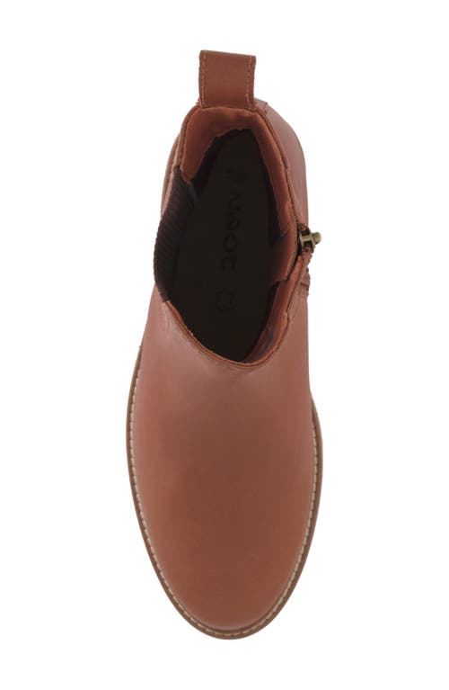 Naot Main Platform Bootie In Peanut Brown Leather