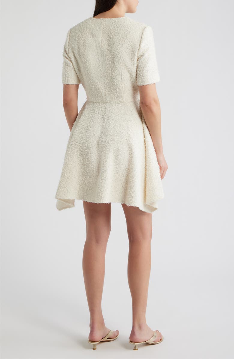 BOSS Daletar1 Tweed Skater Dress, Alternate, color, Soft Cream Eyelash Tweed