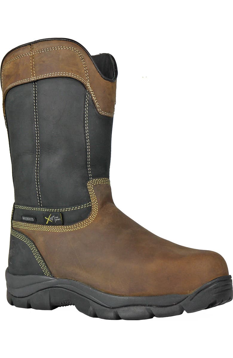 Hoss Boot Company HOSS Slag Composite Toe Met Guard Work Boot, Main, color, Brown