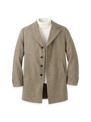 Paul Fredrick Herringbone Topcoat