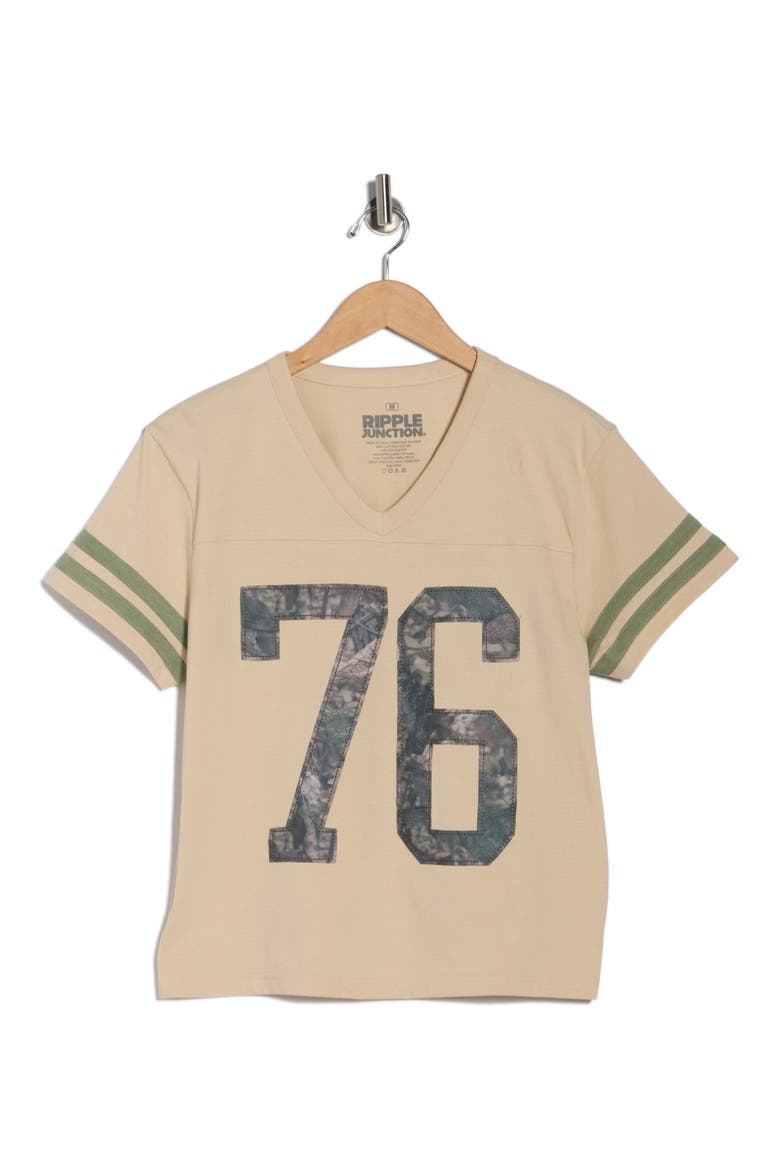 76 Varsity T-Shirt, Alternate, color, SAND