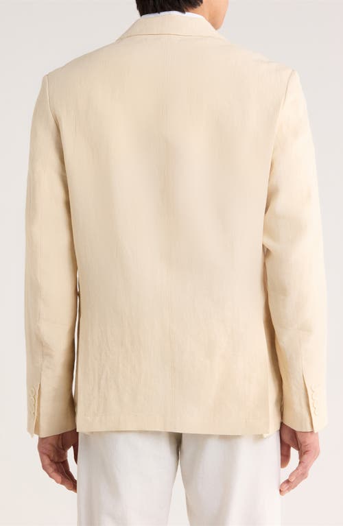 Percival Tailored Fit Solid Linen Blazer In Neutral