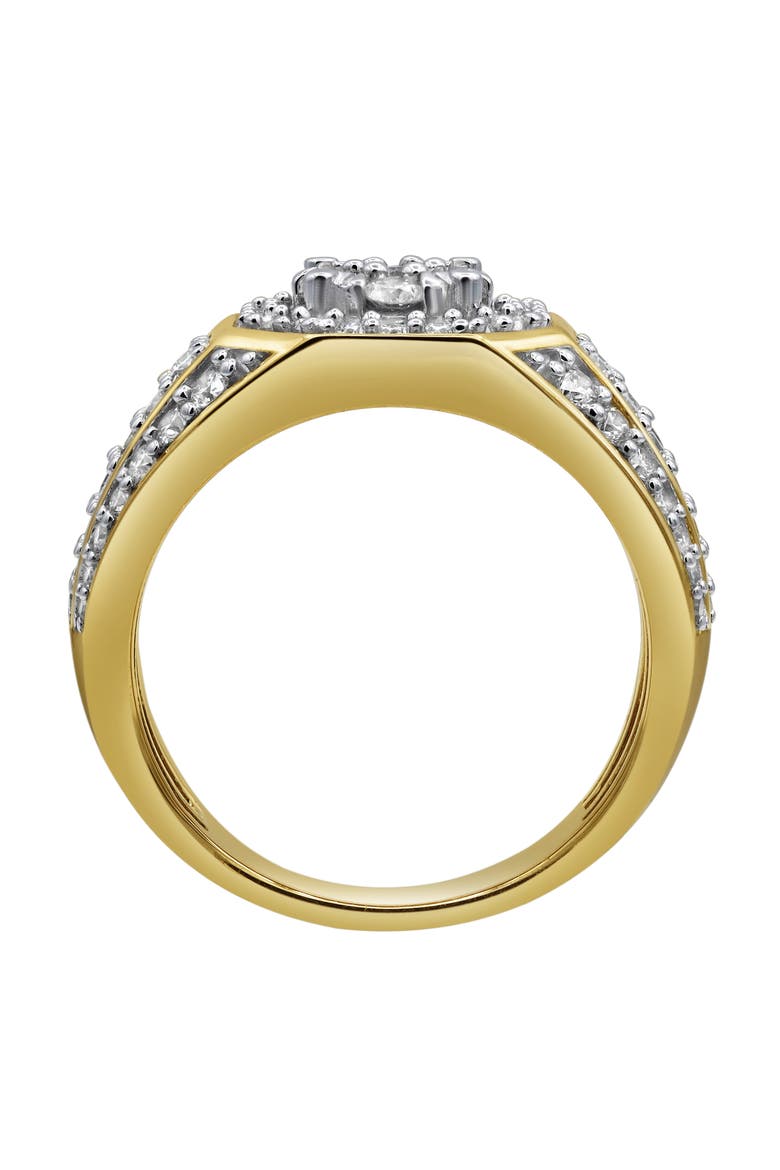 Hex Rose 14K Yellow Gold Diamond Men Statement Ring - 1.74ct., Alternate, color, 14K Yellow Gold