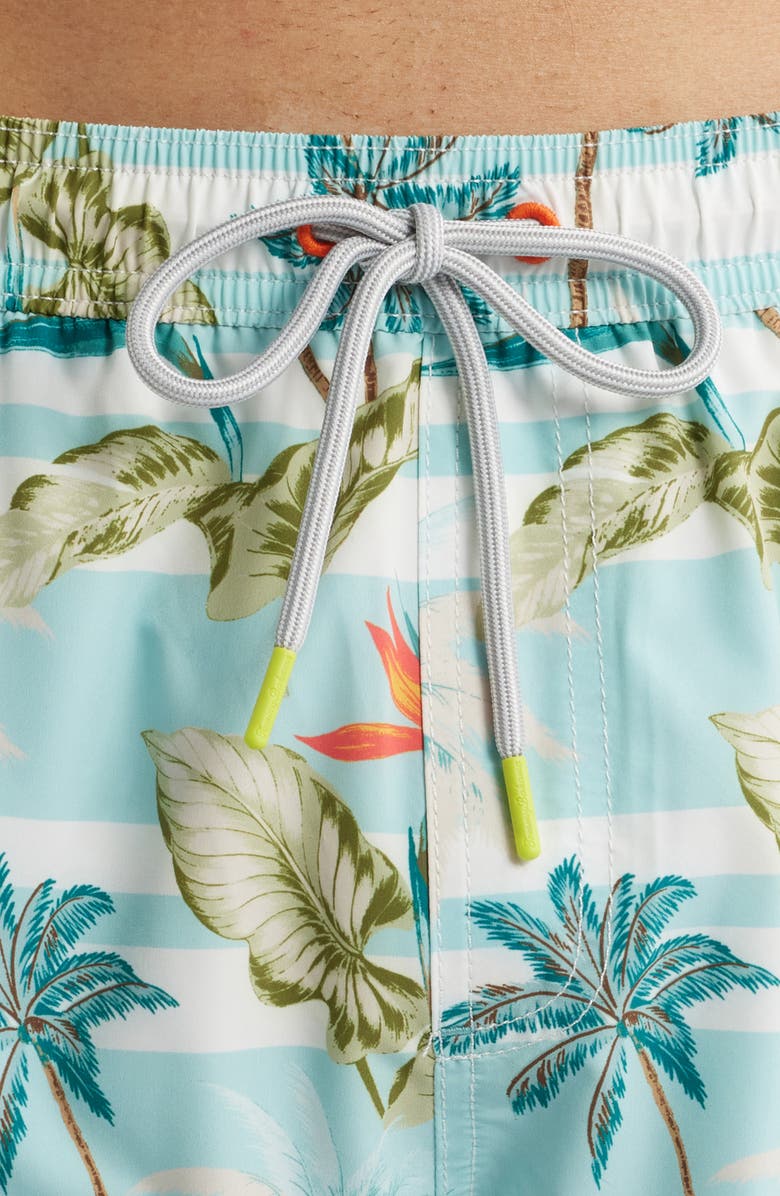 Tommy Bahama Naples Palmero Stripe Swim Trunks, Alternate, color, Spring Sky