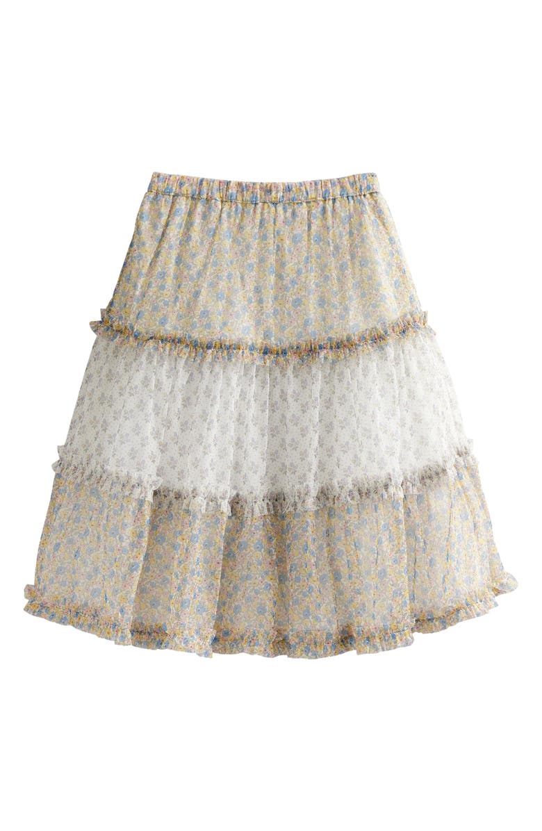 Mini Boden Kids' Floral Tiered Tull Skirt, Alternate, color,
