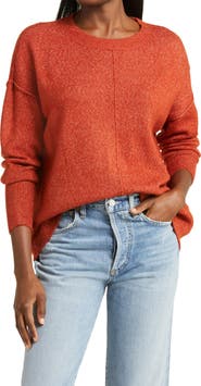 Vince Camuto Exposed Seam Crewneck Sweater