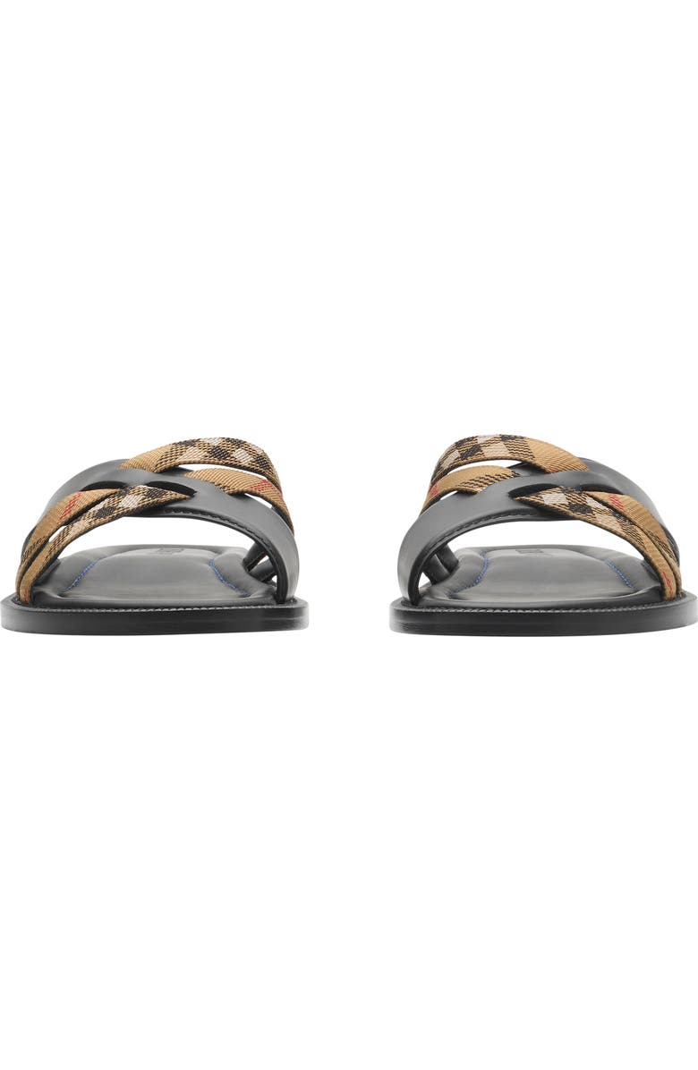 Burberry Drift Slide Sandal, Alternate, color, Black/ Sand Ip Check