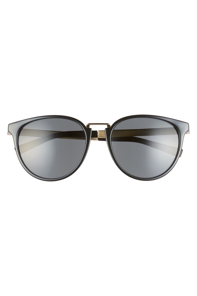 Phantos 54mm Round Sunglasses, Alternate, color, BLACK