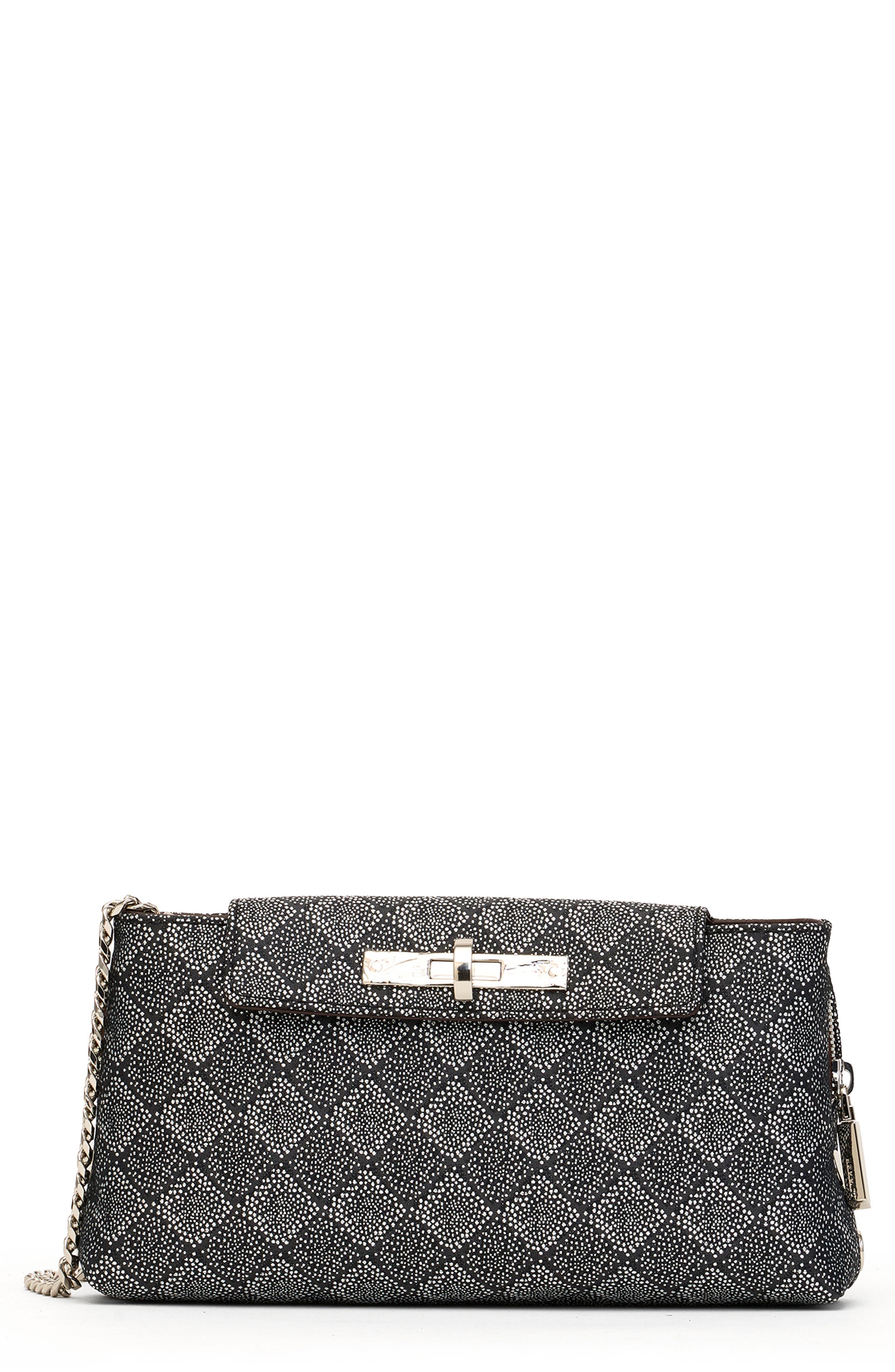 HAMMITT Small Jacquard Clutch, Main, color, Diamond Marquee/ Silver