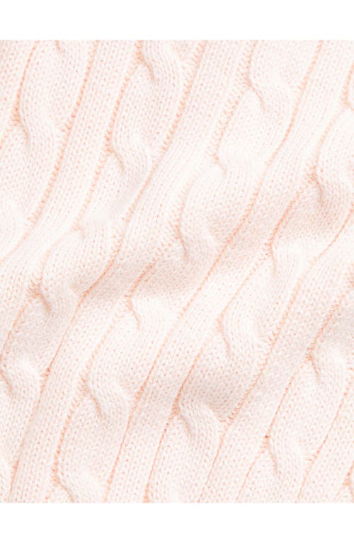 Polo Ralph Lauren Ralph Lauren Cable Stitch Cotton Cardigan & Sweater Pants Set In Morning Pink