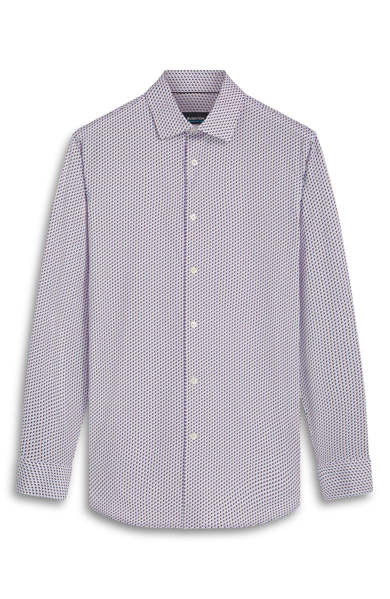 Bugatchi OoohCotton<sup>®</sup> Geometric Print Button-Up Shirt, Alternate, color, 