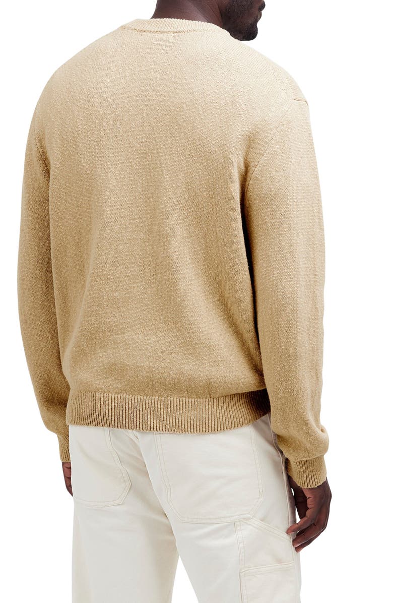 Madewell Textured Cotton Crewneck Sweater, Alternate, color, Faded Khaki