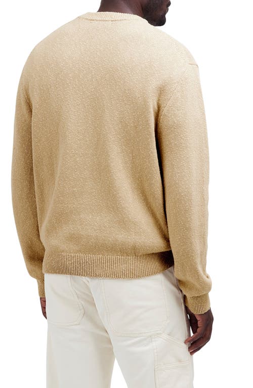 Madewell Textured Cotton Crewneck Sweater In Neutral