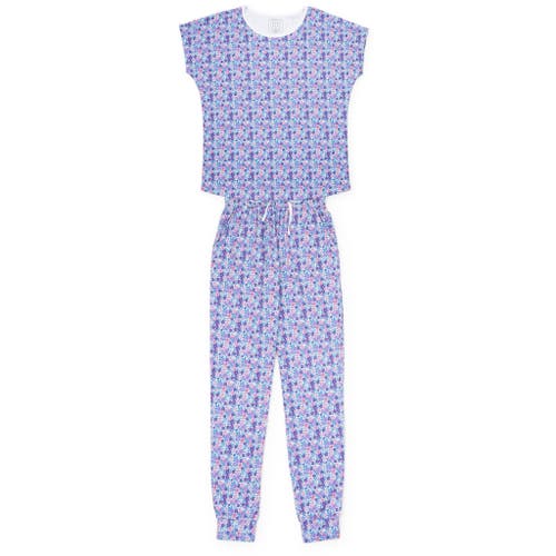 Lila And Hayes Pajama Jogger Set In Blue