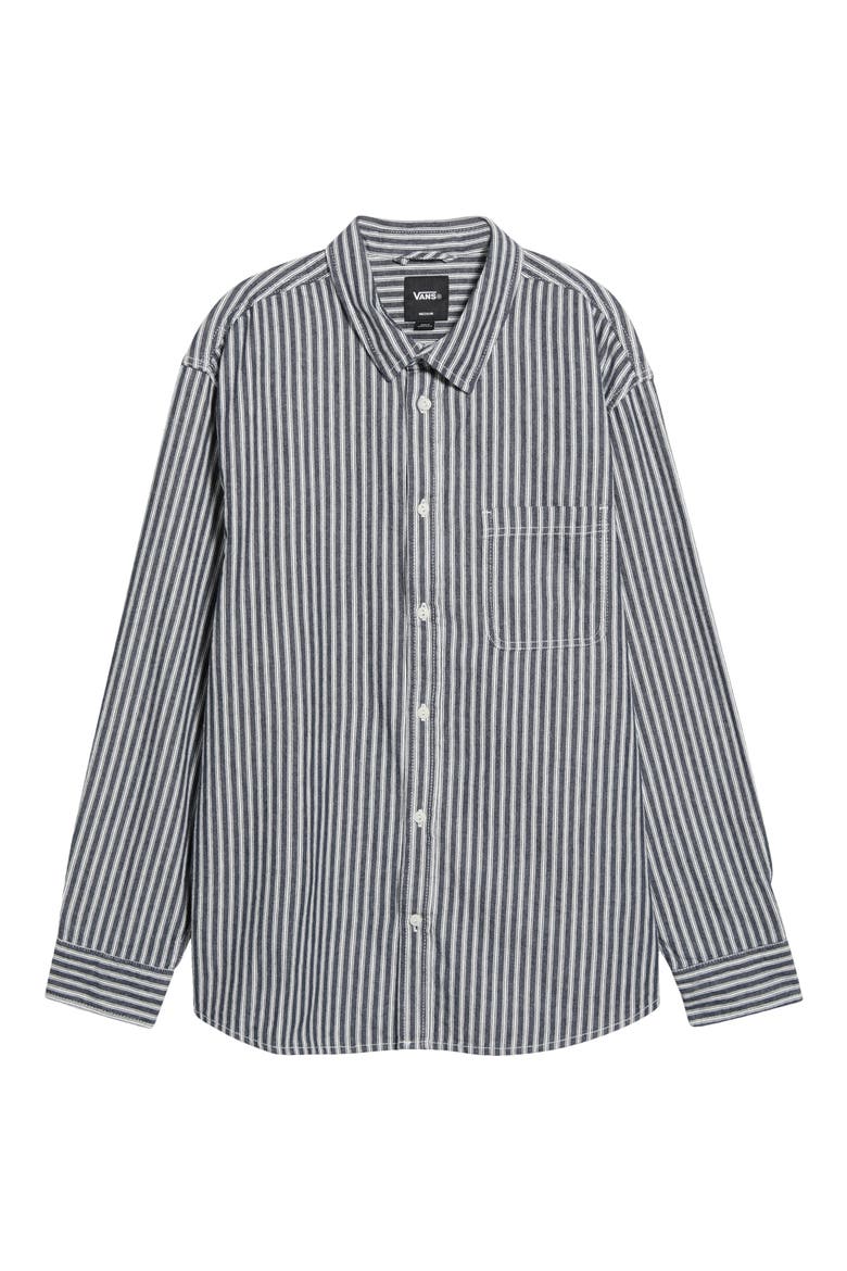 Lawson Stripe Cotton Button-Up Shirt, Main, color, PARISIAN NIGHT