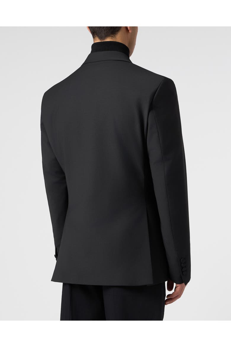 Blazer With Lapel Studs Men, Alternate, color, black