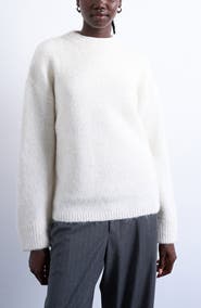 Topshop Fluffy Oversize Crewneck Sweater