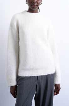 Topshop Fluffy Oversize Crewneck Sweater
