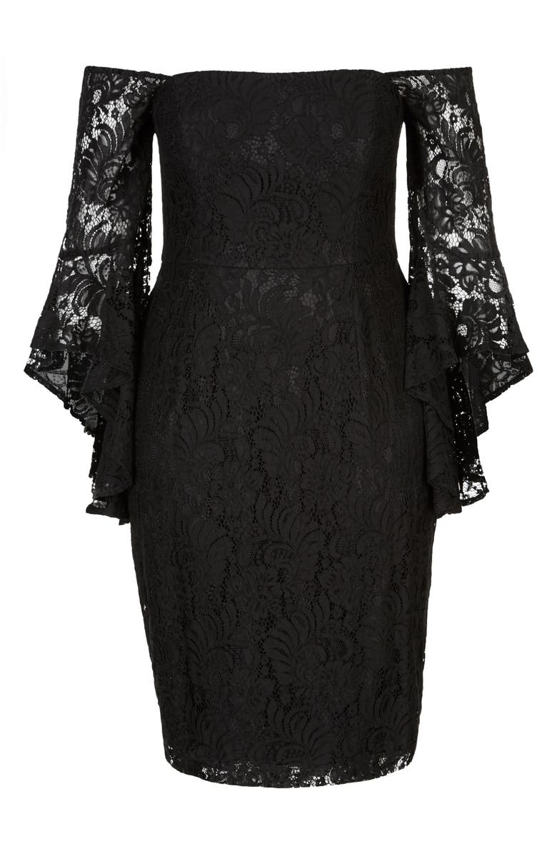 City Chic Mystic Lace Dress, Alternate, color, 